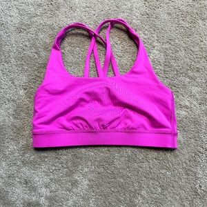 Lululemon Energy Bra, Pow Pink, Size 4